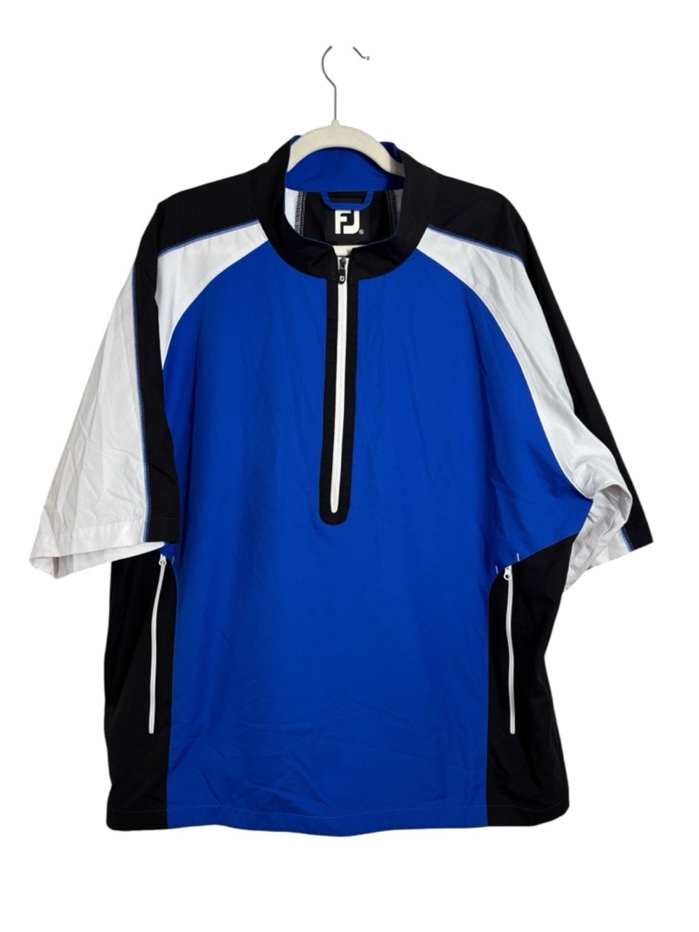 FootJoy Sport Windshirt Men’s XL Blue Golf Short Sleeve 1/2 Zip Pullover